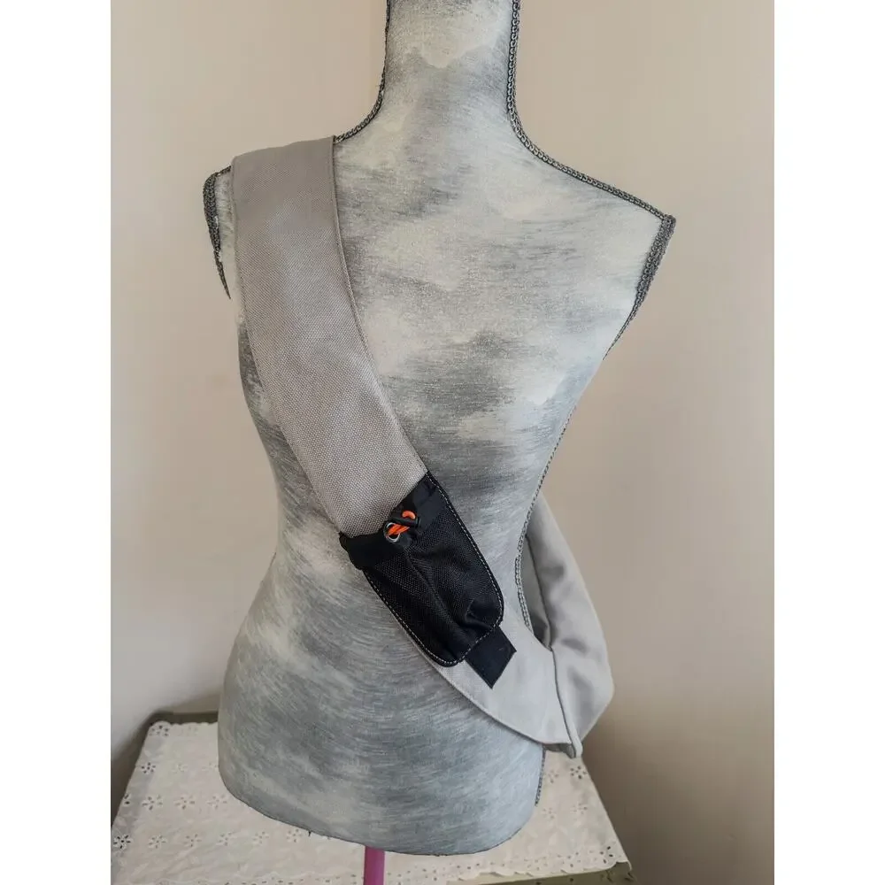 Vintage NIKE Y2K Sling Bag Crossbody RARE Beige Orange - Picture 5 of 10